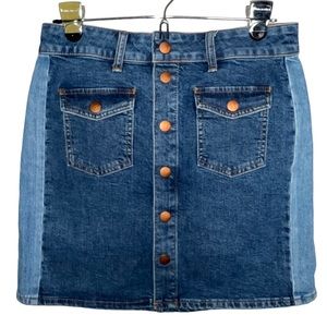 Madewell Beverly Pieced denim Mini Skirt